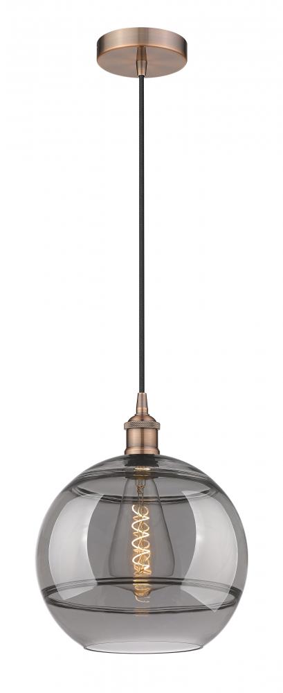 Rochester - 1 Light - 12 inch - Antique Copper - Cord hung - Mini Pendant