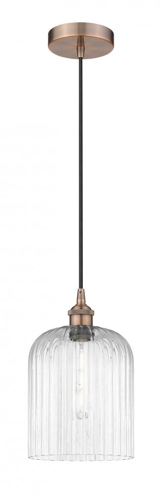 Bridal Veil - 1 Light - 5 inch - Antique Copper - Cord hung - Mini Pendant