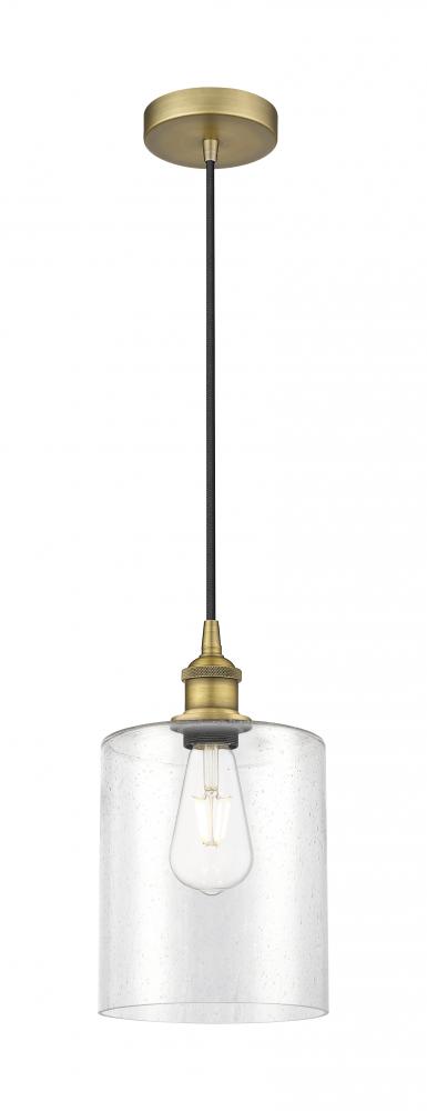Paladin - 1 Light - 7 inch - Brushed Brass - Cord hung - Mini Pendant
