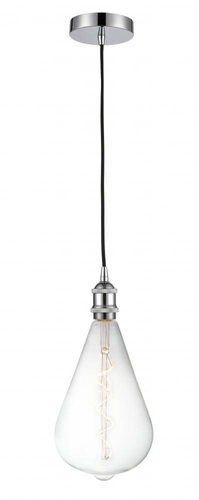 Edison - 1 Light - 7 inch - Polished Chrome - Cord hung - Mini Pendant
