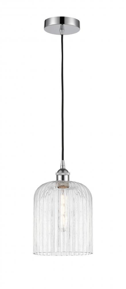 Bridal Veil - 1 Light - 5 inch - Polished Chrome - Cord hung - Mini Pendant