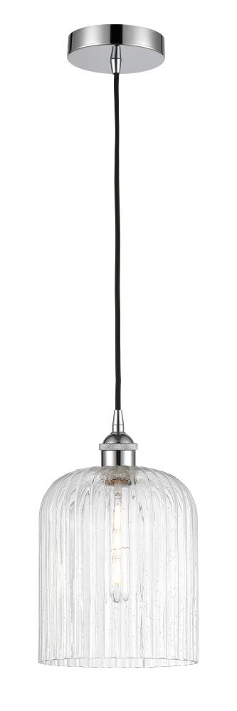 Bridal Veil - 1 Light - 5 inch - Polished Chrome - Cord hung - Mini Pendant