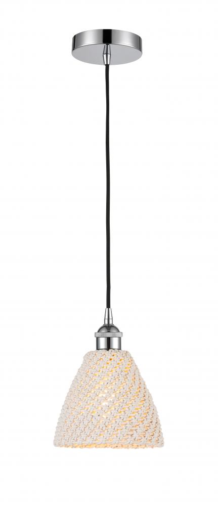 Bristol Natural - 1 Light - 6 inch - Polished Chrome - Cord hung - Mini Pendant