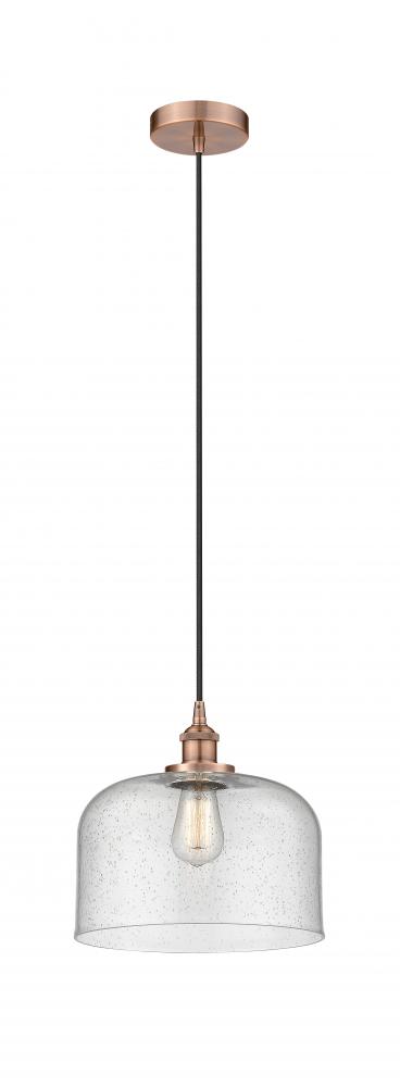 Bell - 1 Light - 12 inch - Antique Copper - Cord hung - Mini Pendant