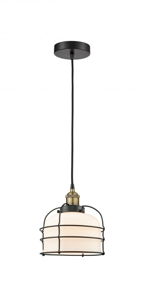 Bell Cage - 1 Light - 9 inch - Brushed Brass - Mini Pendant