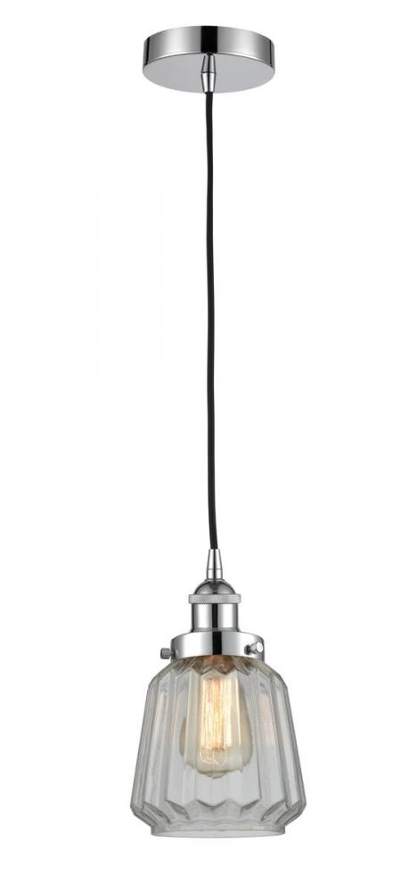 Chatham - 1 Light - 7 inch - Polished Chrome - Cord hung - Mini Pendant