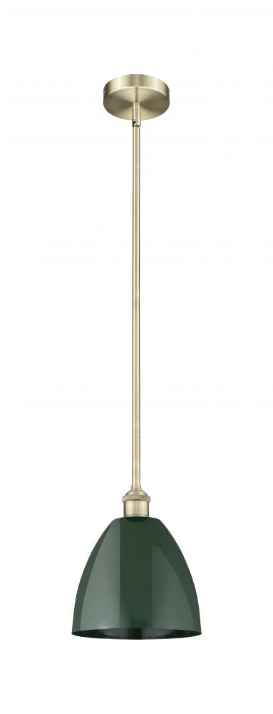 Plymouth - 1 Light - 9 inch - Antique Brass - Stem hung - Mini Pendant