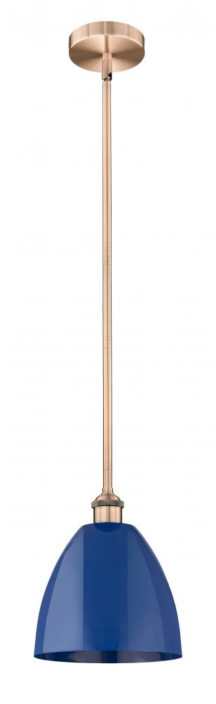 Plymouth - 1 Light - 9 inch - Antique Copper - Stem hung - Mini Pendant