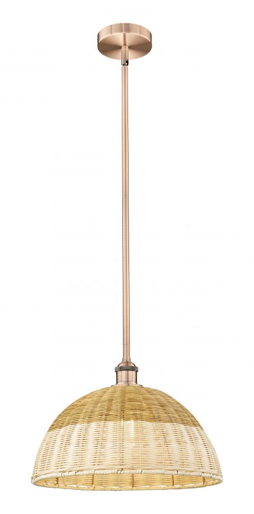 Bristol Natural II - 1 Light - 16 inch - Antique Copper - Stem hung - Mini Pendant