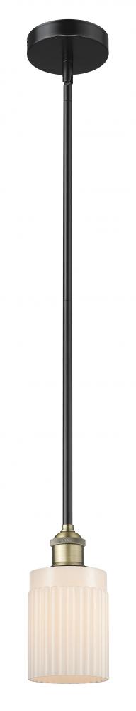 Hadley - 1 Light - 5 inch - Black Antique Brass - Cord hung - Mini Pendant