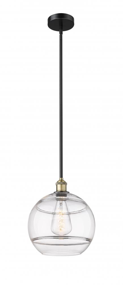 Rochester - 1 Light - 12 inch - Black Antique Brass - Stem hung - Mini Pendant