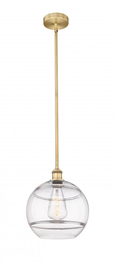 Rochester - 1 Light - 12 inch - Brushed Brass - Stem hung - Mini Pendant
