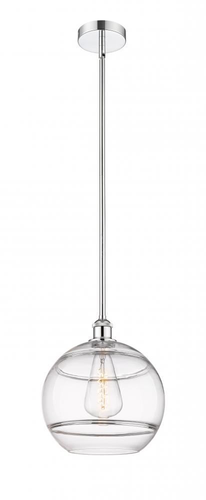 Rochester - 1 Light - 12 inch - Polished Chrome - Stem hung - Mini Pendant