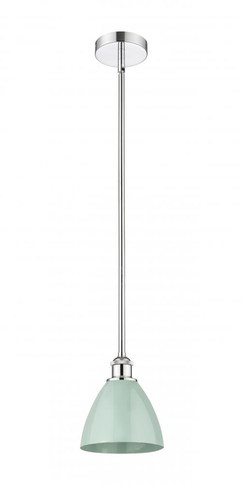 Plymouth - 1 Light - 8 inch - Polished Chrome - Stem hung - Mini Pendant