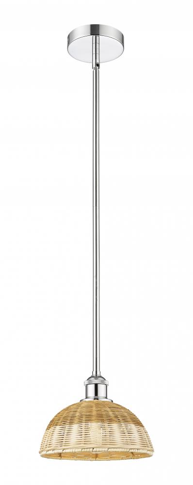 Bristol Natural II - 1 Light - 9 inch - Polished Chrome - Stem hung - Mini Pendant