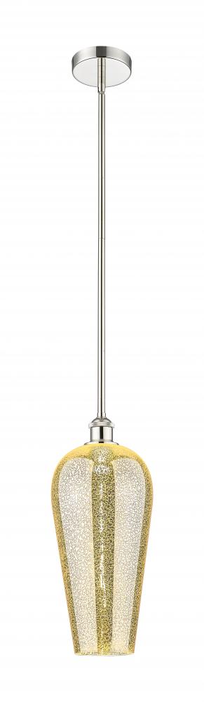 Chelsea - 1 Light - 8 inch - Polished Nickel - Stem hung - Mini Pendant
