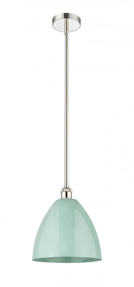 Plymouth - 1 Light - 12 inch - Polished Nickel - Stem hung - Mini Pendant