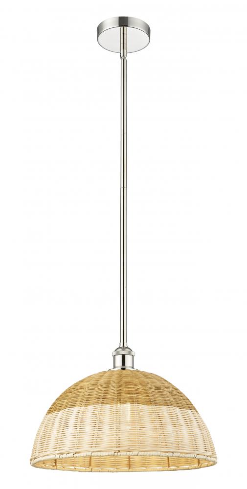 Bristol Natural II - 1 Light - 16 inch - Polished Nickel - Stem hung - Mini Pendant