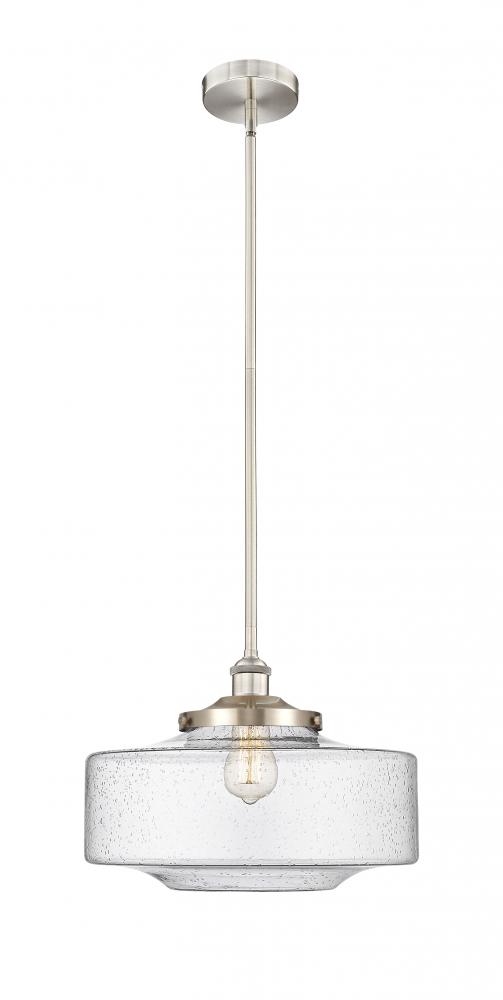 Bridgeton - 1 Light - 16 inch - Brushed Satin Nickel - Stem Hung - Mini Pendant