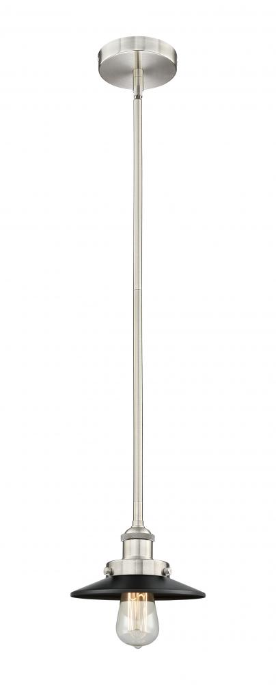 Edison - 1 Light - 8 inch - Brushed Satin Nickel - Stem hung - Mini Pendant