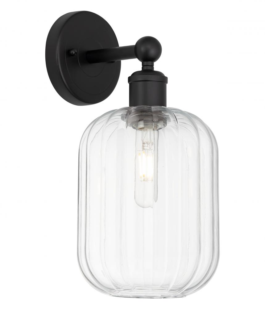 Preston Cylinder - 1 Light - 7 inch - Matte Black - Sconce