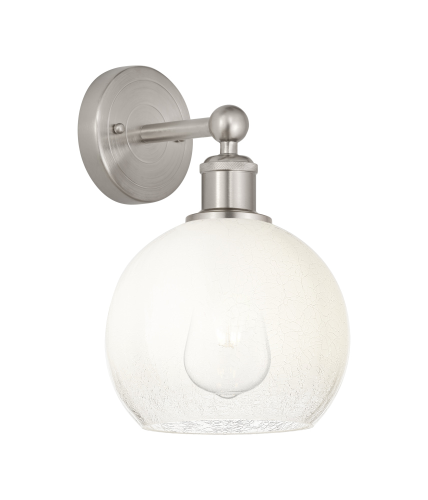 Brookhaven Globe - 1 Light - 8 inch - Brushed Satin Nickel - Sconce