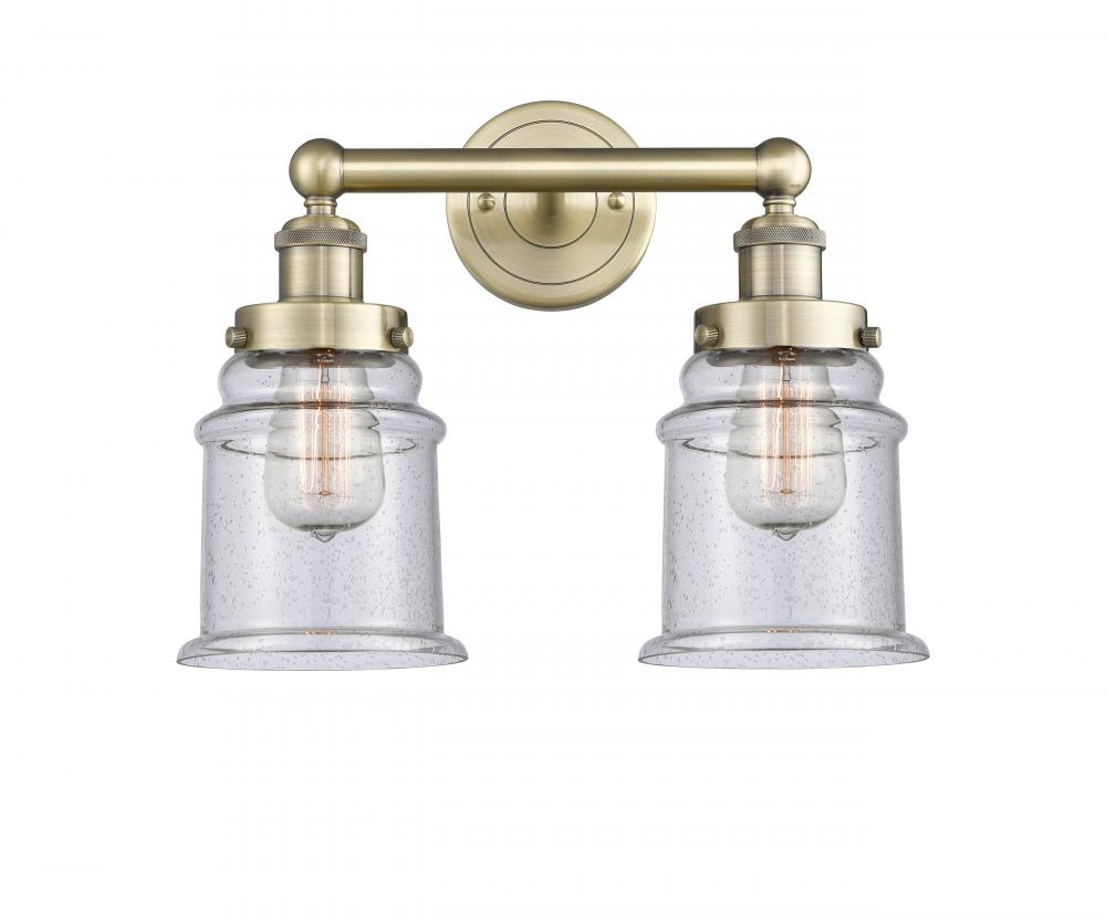 Canton - 2 Light - 15 inch - Antique Brass - Bath Vanity Light