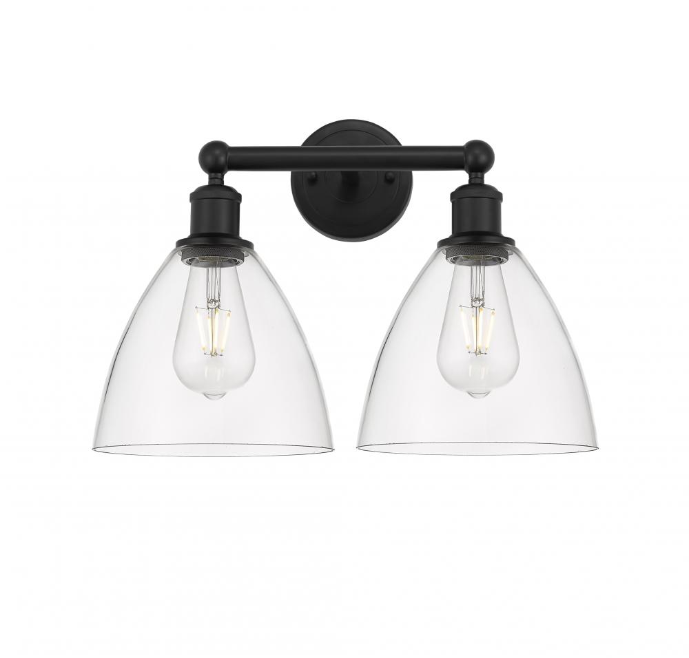 Bristol - 2 Light - 17 inch - Matte Black - Bath Vanity Light