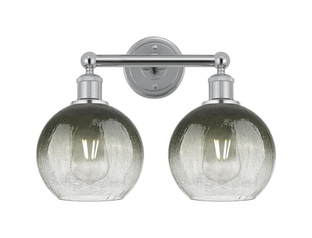 Brookhaven Globe - 2 Light - 17 inch - Polished Chrome - Bath Vanity Light