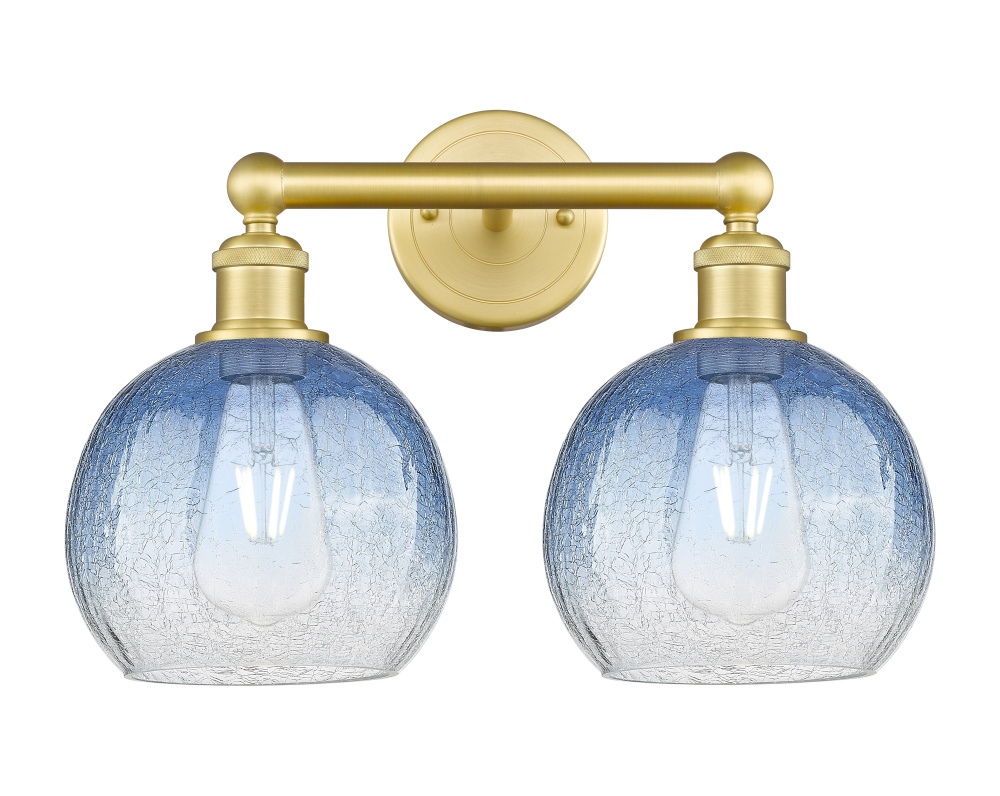 Brookhaven Globe - 2 Light - 17 inch - Satin Gold - Bath Vanity Light