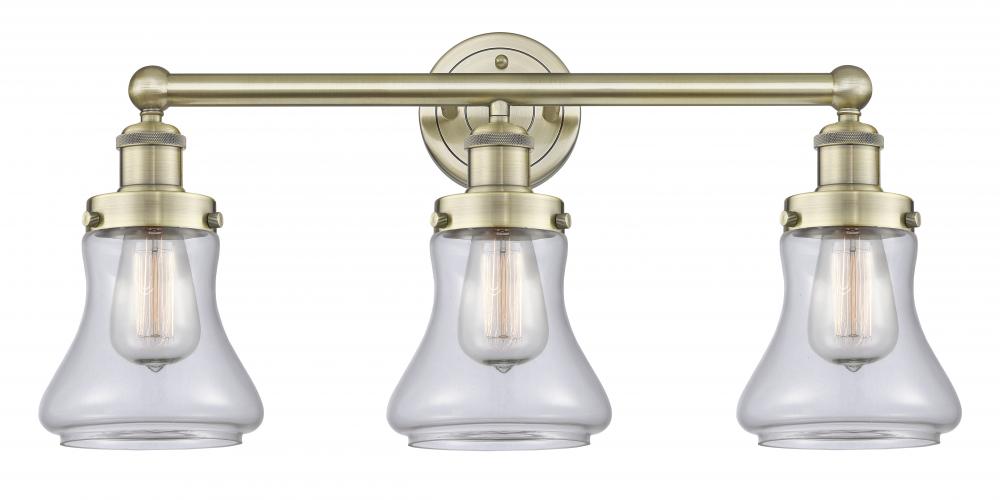 Bellmont - 3 Light - 24 inch - Antique Brass - Bath Vanity Light