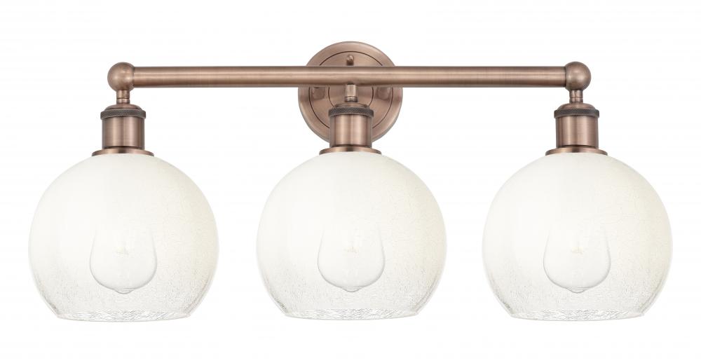 Brookhaven Globe - 3 Light - 26 inch - Antique Copper - Bath Vanity Light