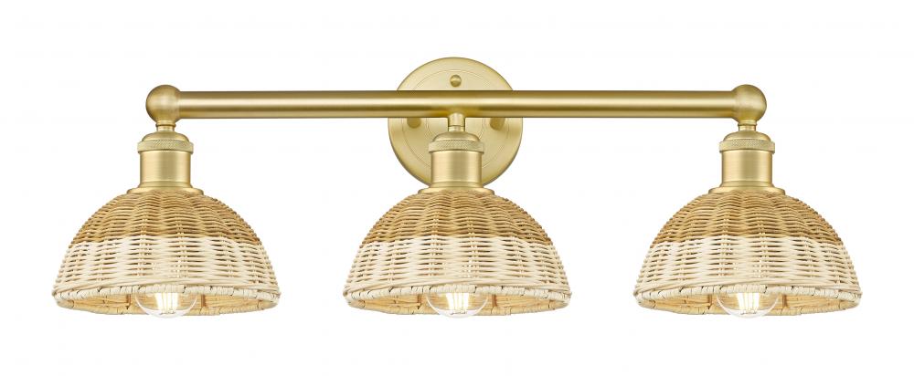 Bristol Natural II - 3 Light - 26 inch - Satin Gold - Bath Vanity Light
