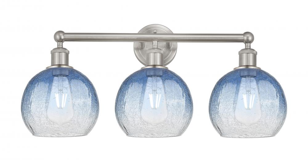 Brookhaven Globe - 3 Light - 26 inch - Brushed Satin Nickel - Bath Vanity Light