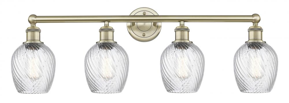 Salina - 4 Light - 33 inch - Antique Brass - Bath Vanity Light
