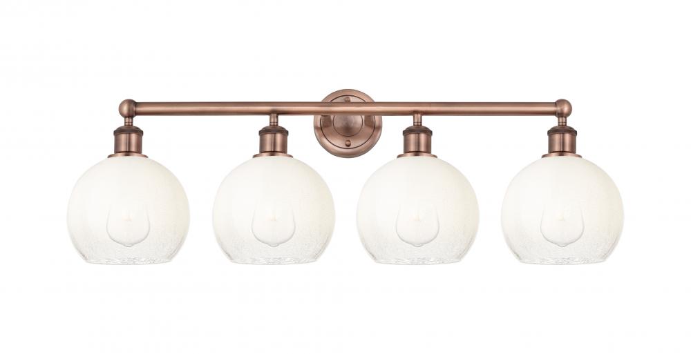Brookhaven Globe - 4 Light - 35 inch - Antique Copper - Bath Vanity Light