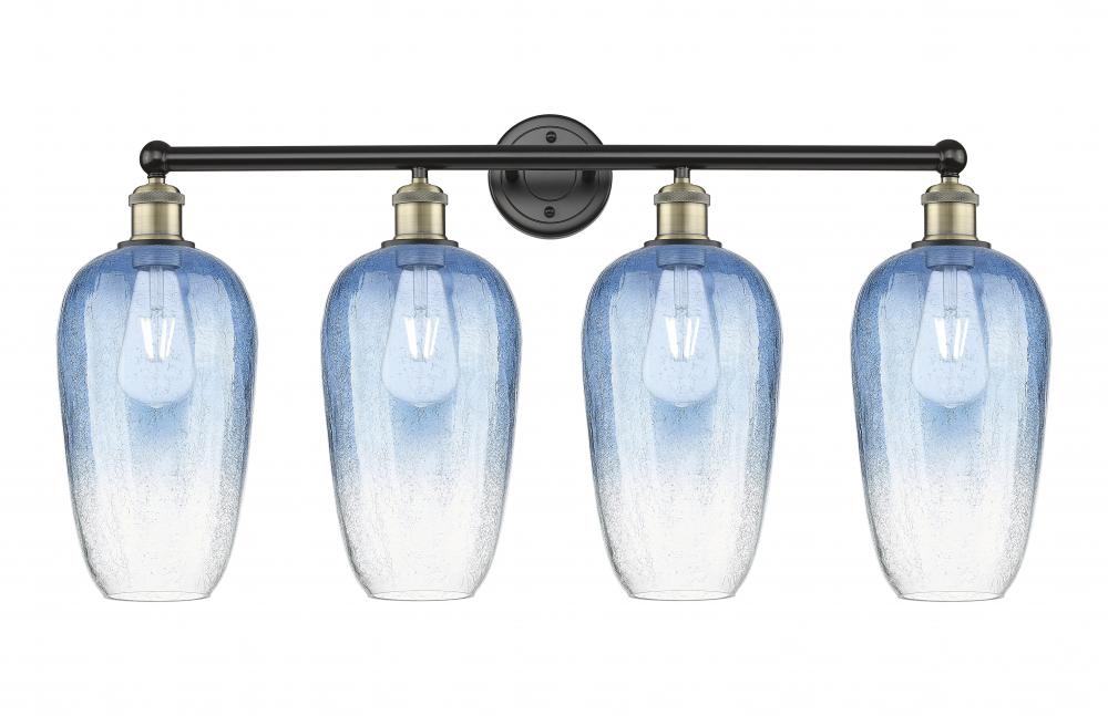 Brookhaven Flute - 4 Light - 34 inch - Black Antique Brass - Bath Vanity Light