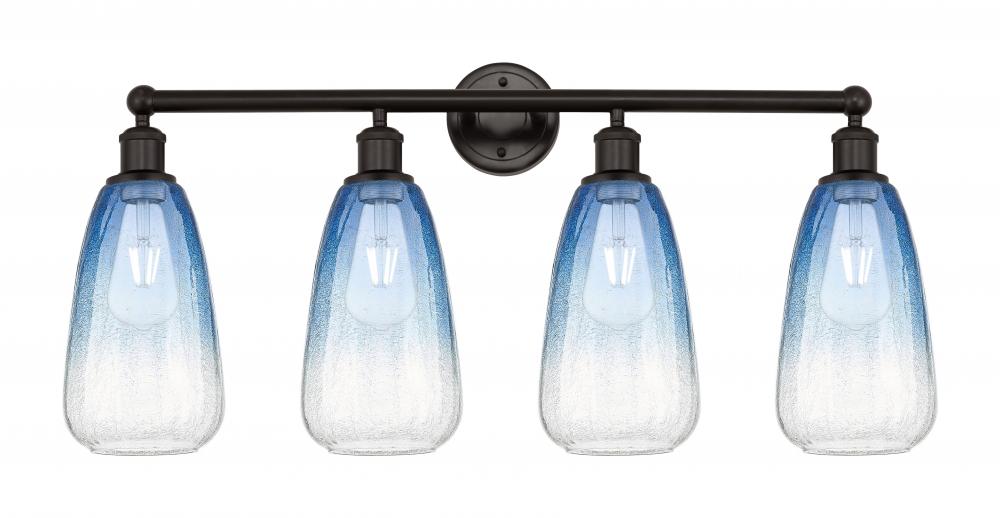 Brookhaven Almond - 4 Light - 33 inch - Oil Rubbed Bronze - Bath Vanity Light