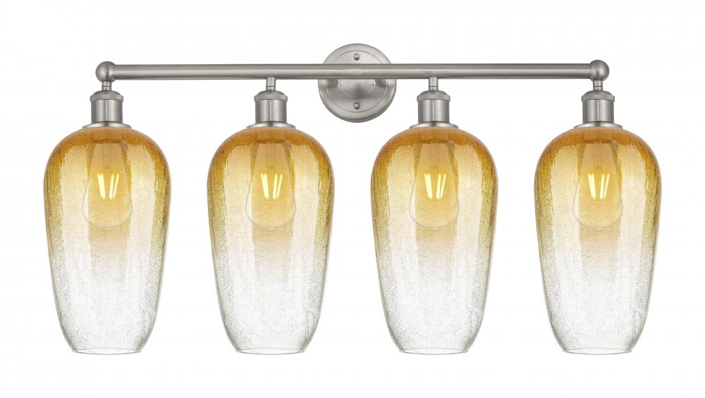 Brookhaven Flute - 4 Light - 34 inch - Brushed Satin Nickel - Bath Vanity Light