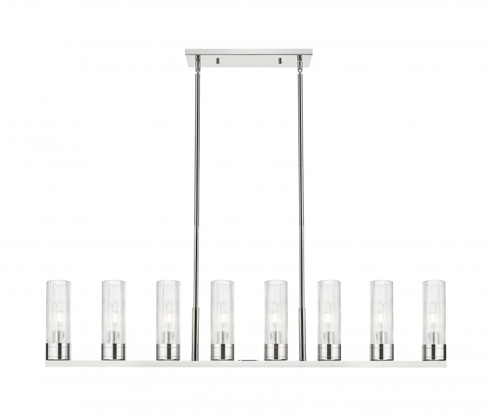 Boreas - 8 Light - 48 inch - Polished Nickel - Linear Pendant