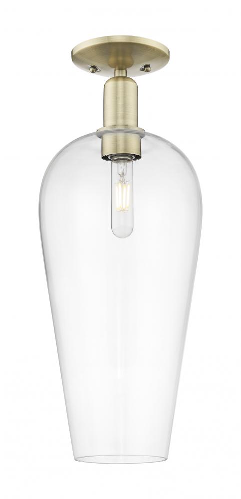 Chelsea - 1 Light - 6 inch - Antique Brass - Semi-Flush Mount