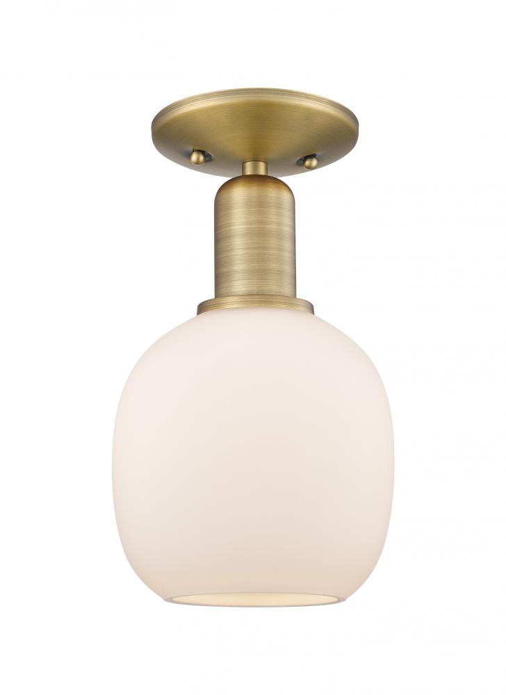 Belfast - 1 Light - 6 inch - Brushed Brass - Semi-Flush Mount