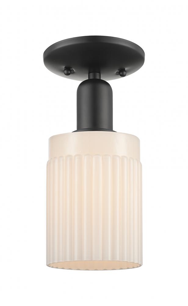 Hadley - 1 Light - 5 inch - Matte Black - Semi-Flush Mount