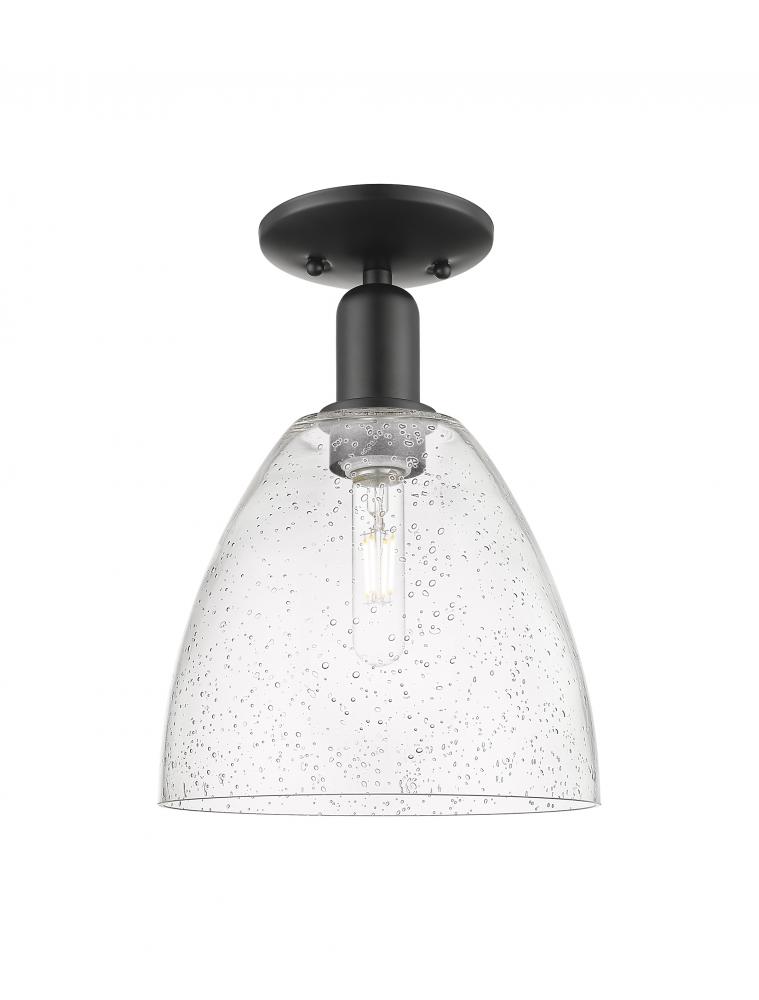 Bristol - 1 Light - 9 inch - Matte Black - Semi-Flush Mount