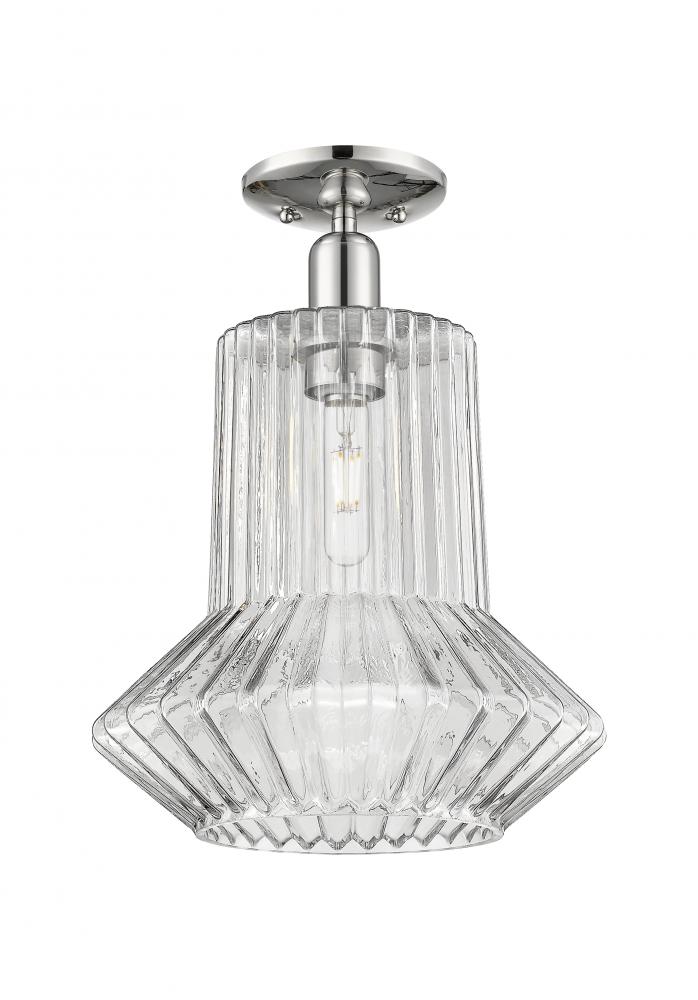 Springwater - 1 Light - 12 inch - Polished Nickel - Semi-Flush Mount