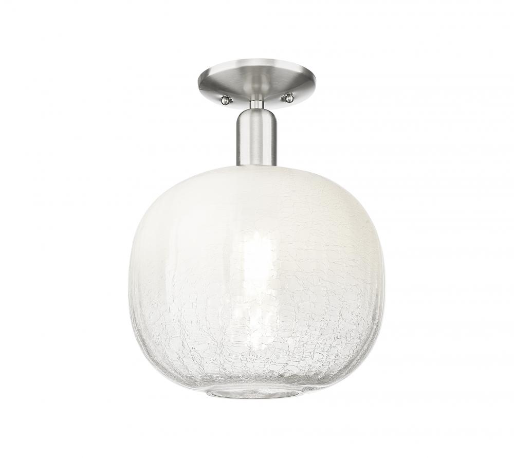 Brookhaven Sphere - 1 Light - 6 inch - Brushed Satin Nickel - Semi-Flush Mount