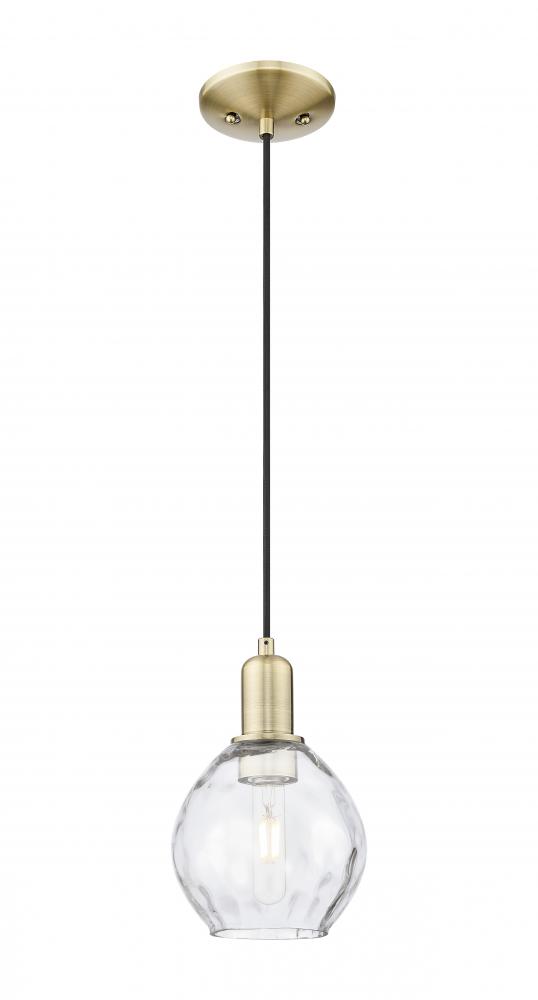 Waverly - 1 Light - 6 inch - Satin Gold - Cord hung - Mini Pendant