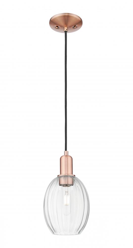 Preston Bulb - 1 Light - 6 inch - Antique Copper - Cord hung - Mini Pendant