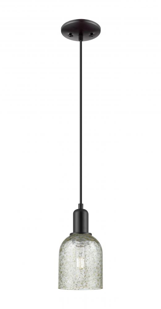 Caledonia - 1 Light - 5 inch - Matte Black - Cord hung - Mini Pendant