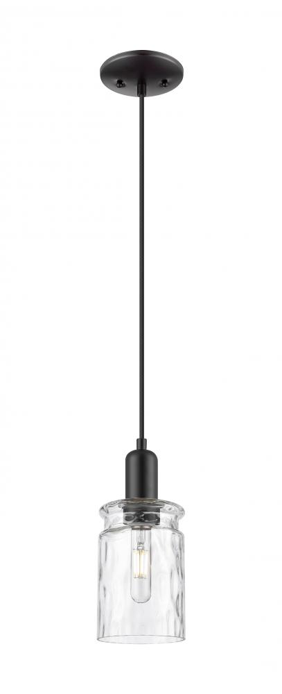 Candor - 1 Light - 5 inch - Matte Black - Cord hung - Mini Pendant